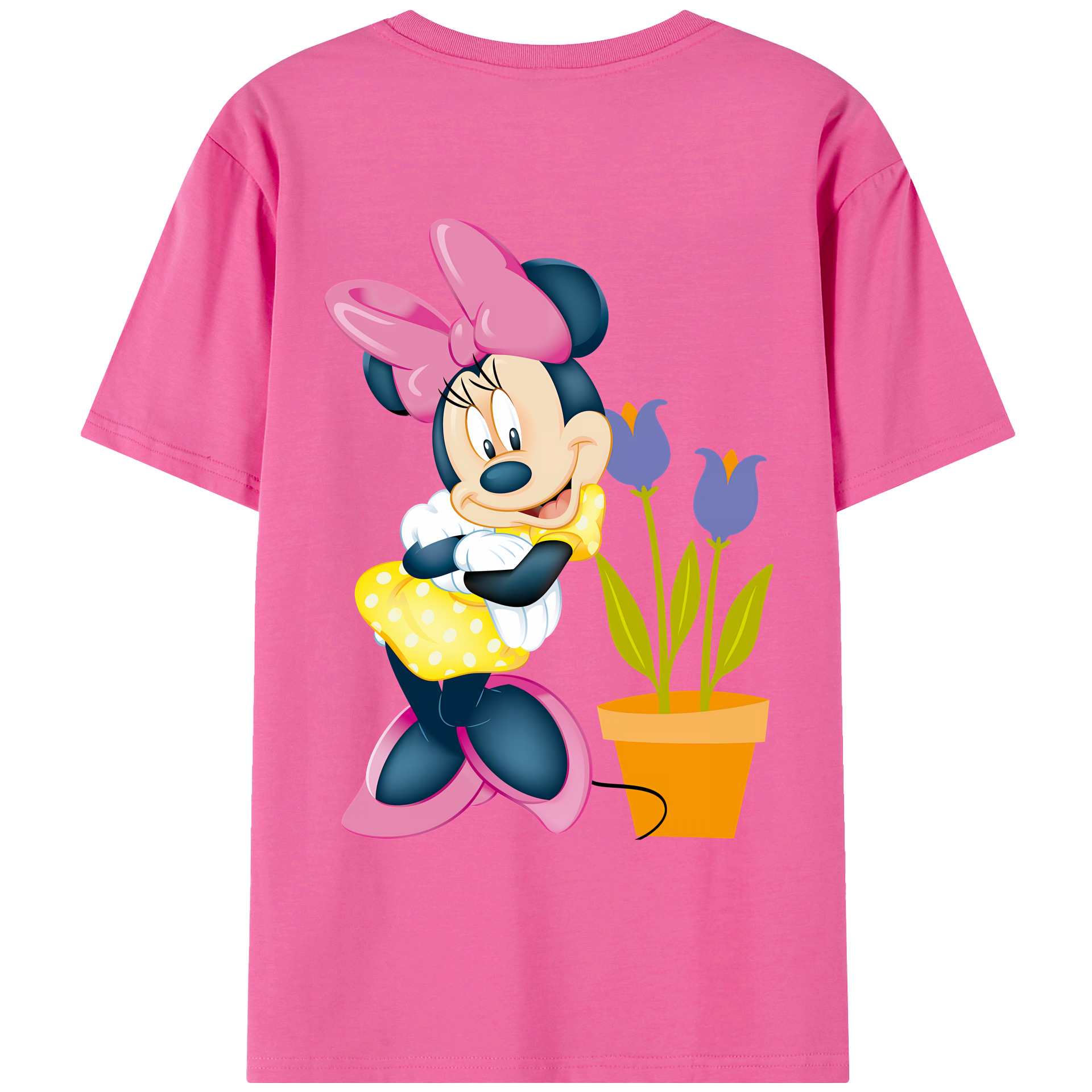 （画像用） ミッキーマウス Mickey Mouse レディース半袖Tシャツ(バックプリント)